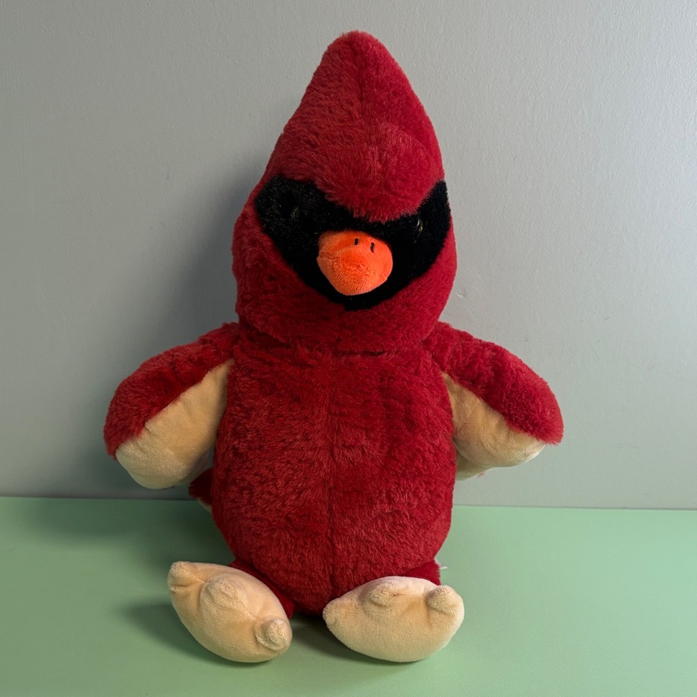 2001 The Bear Factory Red Cardinal Bird Plush Stuffed Animal, Kid Plush Toy